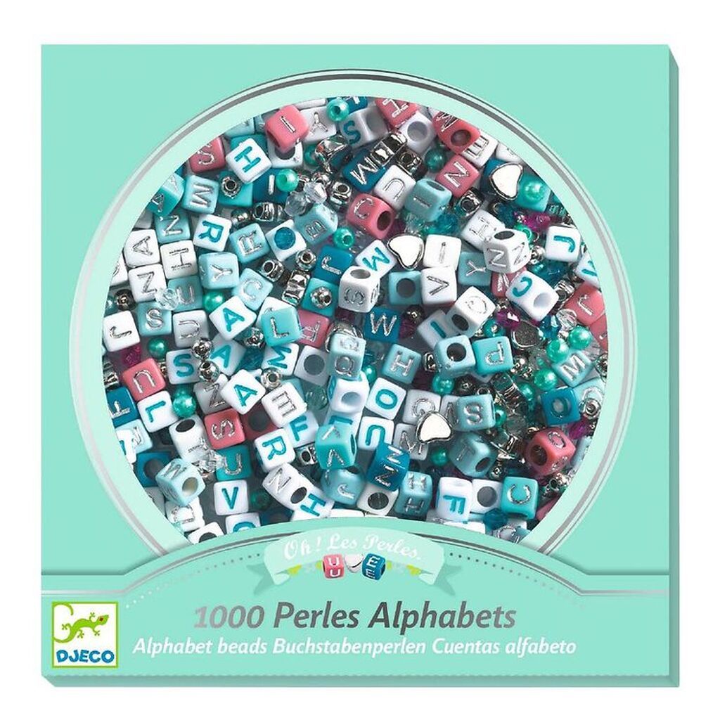 Djeco Perler - 1000 Stk. - Alfabet - Sølv