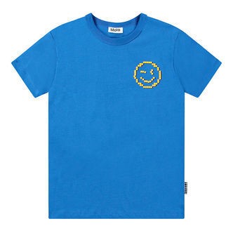 Molo T-shirt - Riley - Lapis Blue m. Smiley