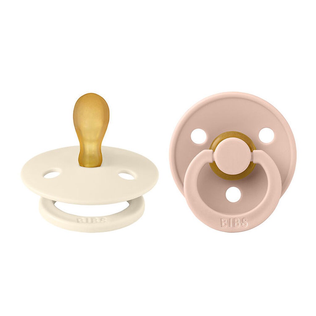 BIBS Colour Sutter - 2-pak - Str. 1 - Symmetrisk - Ivory/Blush