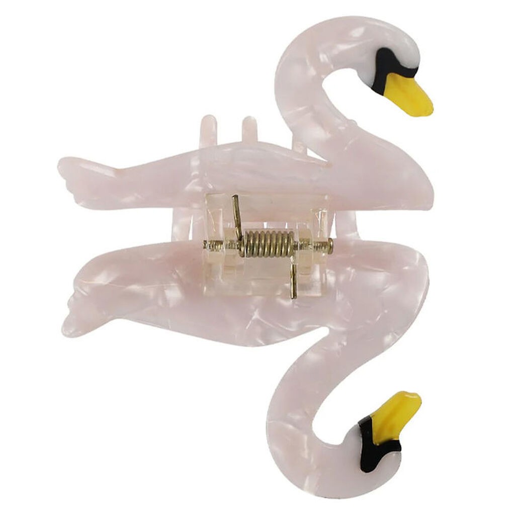 By Stær Hårklemme - Svane - 9x5 cm - Hvid