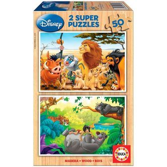 Educa Puslespil - 2 x 50 Brikker - Animal Friends