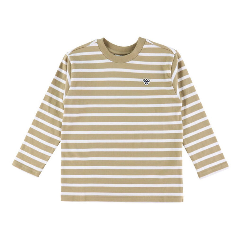 Hummel Bluse - HmlJR - Loose - Cornstalk/Hvifstribet