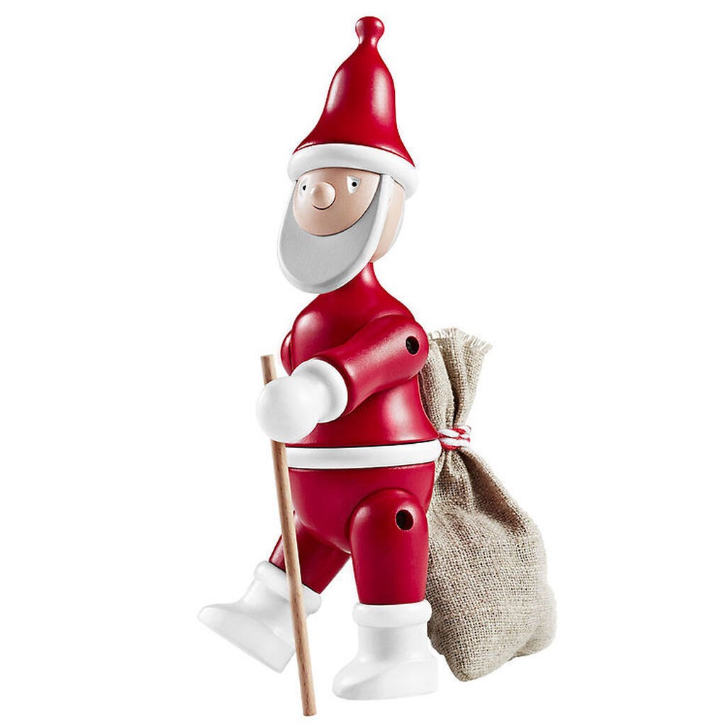 Kay Bojesen Træfigur - Julemand - 20 cm - Rød/Hvid