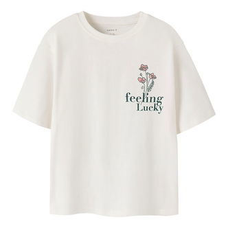 Name It T-shirt - NkfNyttanna - Cloud Dancer m. Print