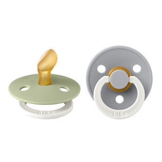 BIBS Colour Natsutter - 2-pak - Str. 1 - Anatomisk - Sage/Clou