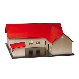 Krea Bondegård - Træ - 60x60 cm - Natur/Rød