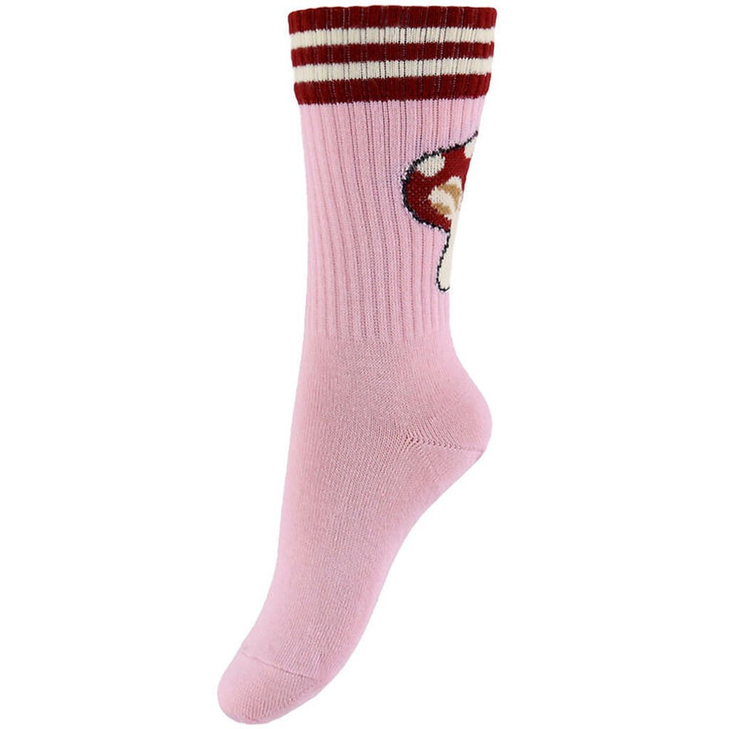 Melton Strømper - Mushroom - Pink Necter