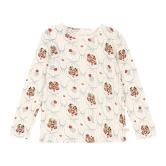 Konges Sløjd Bluse - Rib - Minnie - Puppy m. Hulmønster