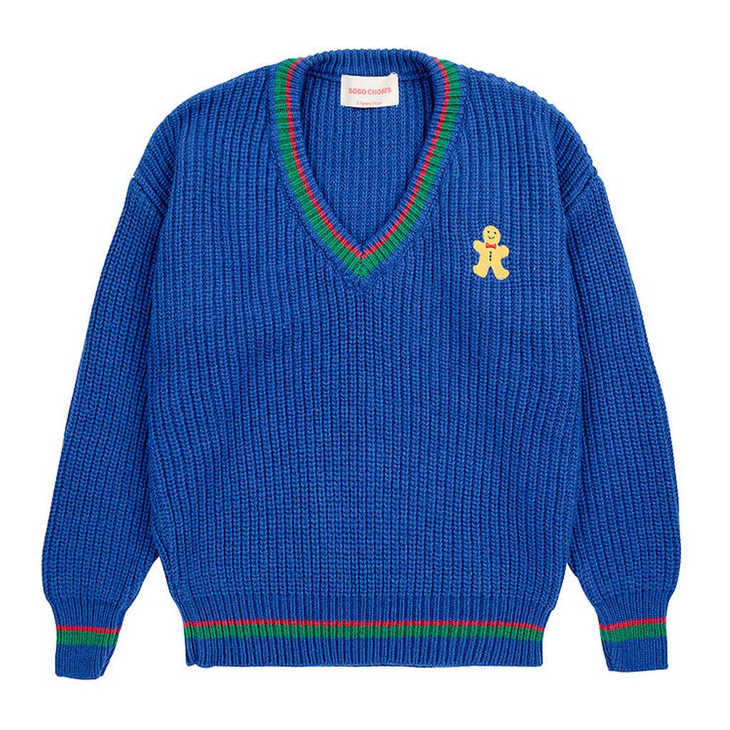 Bobo Choses Bluse - Strik - Gingerbread - Blue