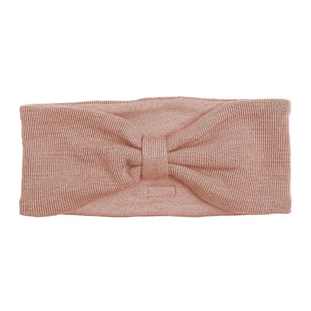 Racing Kids Pandebånd - Uld/Bomuld - Dusty Rose m. Sløjfe