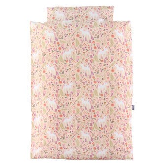 Nørgaard Madsens Sengetøj - Baby - Koral m. Enhjørning