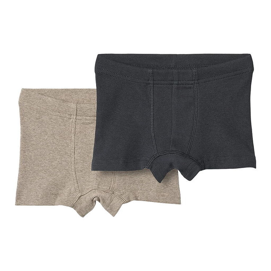 Wheat Boxershorts - Rib - 2-pak - Louis - Navy/Beige