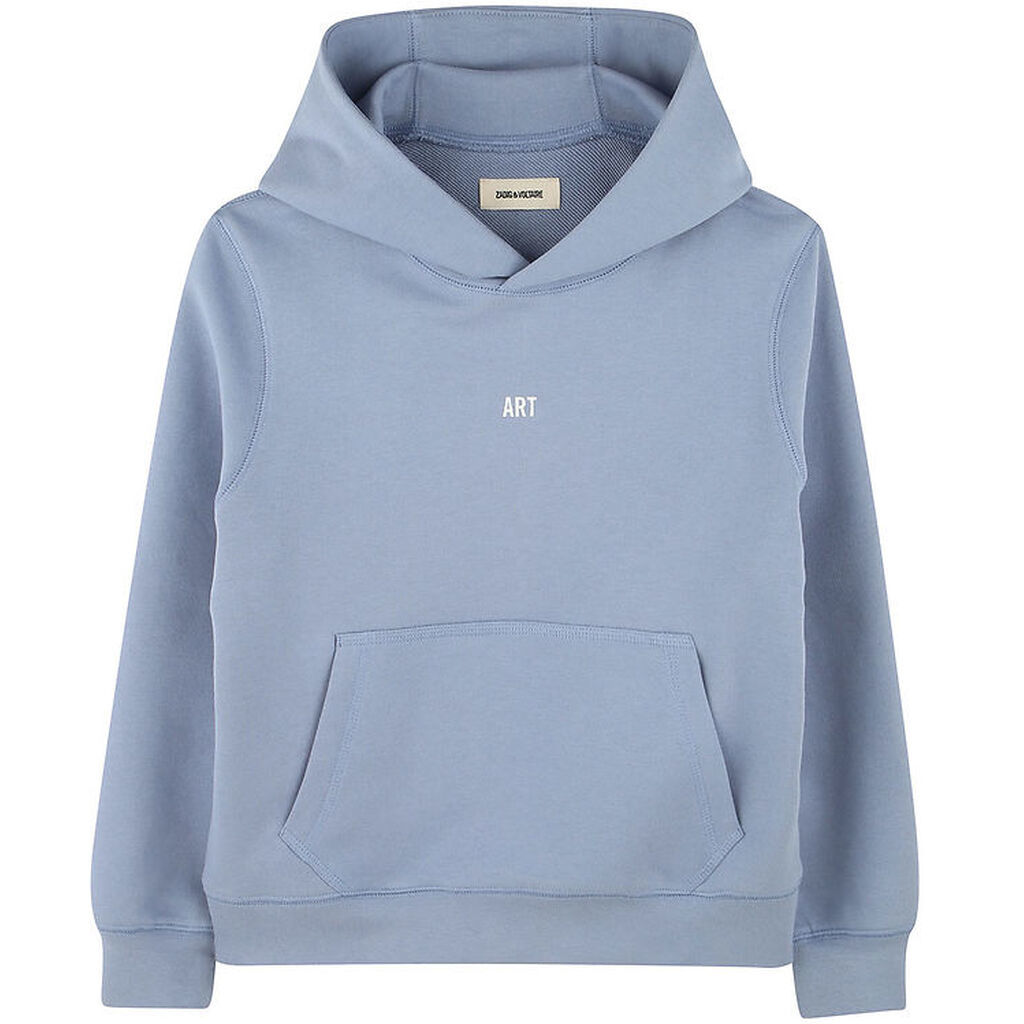 Zadig & Voltaire Hættetrøje - Lavender Blue m. Print