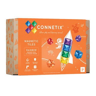 Connetix Magnetsæt - 42 Dele - Rainbow Square