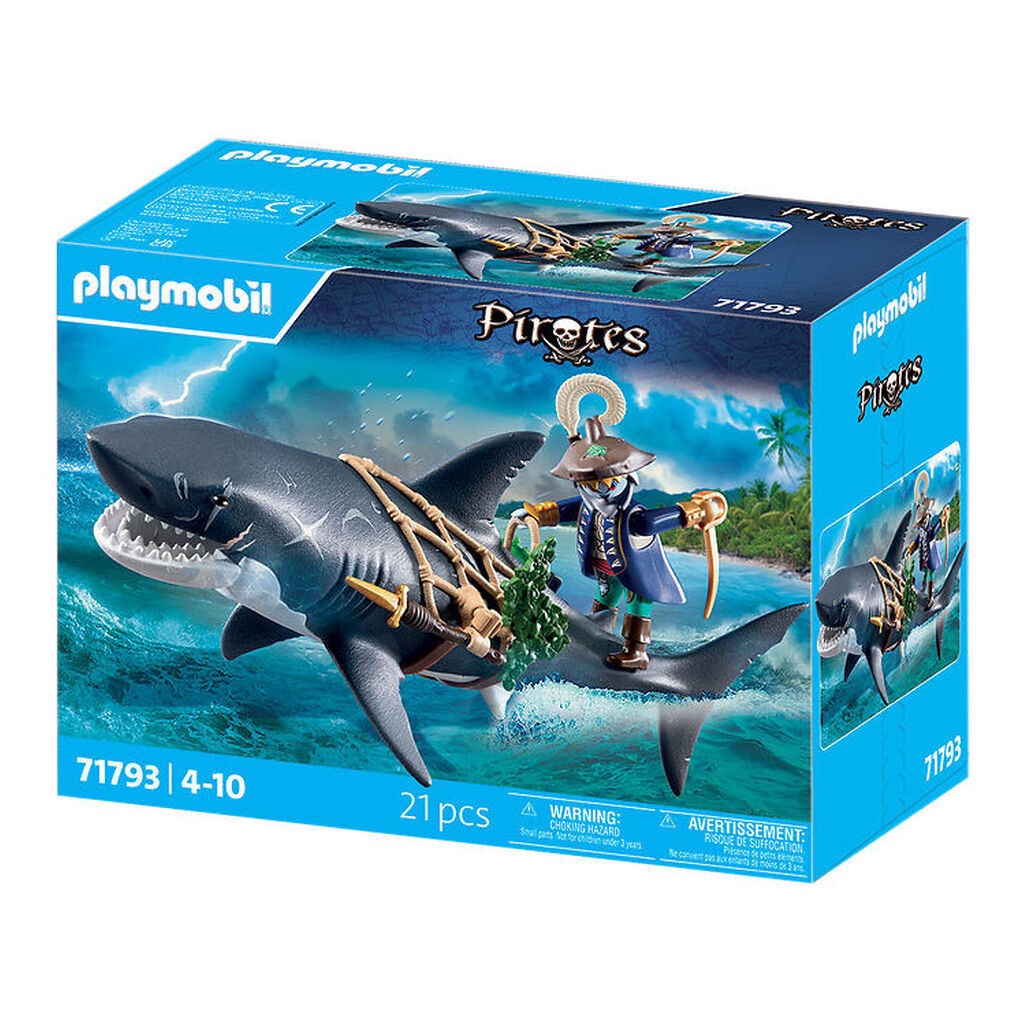 Playmobil Pirates - Kæmpehaj med Pirat - 71793 - 21 Dele