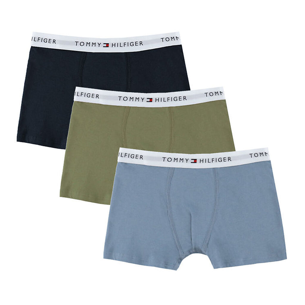 Tommy Hilfiger Boxershorts - 3-pak - Brisk Blue/Utility Sage/Des