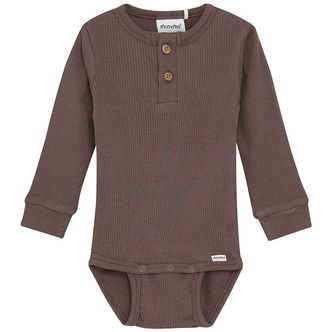 Minymo Body l/æ - Rib - Modal/Bomuld - Chocolate Chip