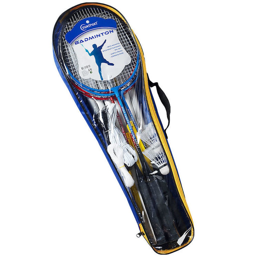 Bex Sport Badmintonsæt - Sunsport - 4 Rackets Complete Set