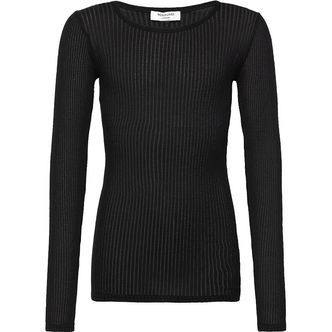 Rosemunde Bluse - Rib - Baku - Sort