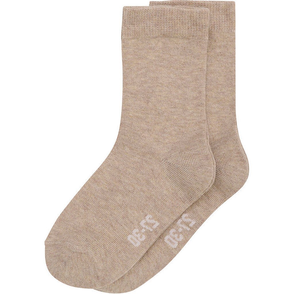 Minymo Ankelstrømper - 2-pak - Noos - Silver Mink Melange