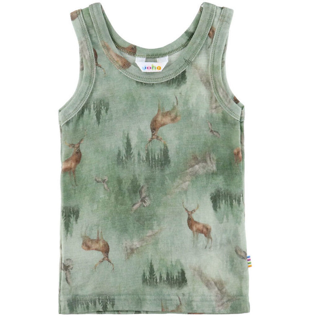 Joha Undertrøje - Uld - Grøn m. Striber