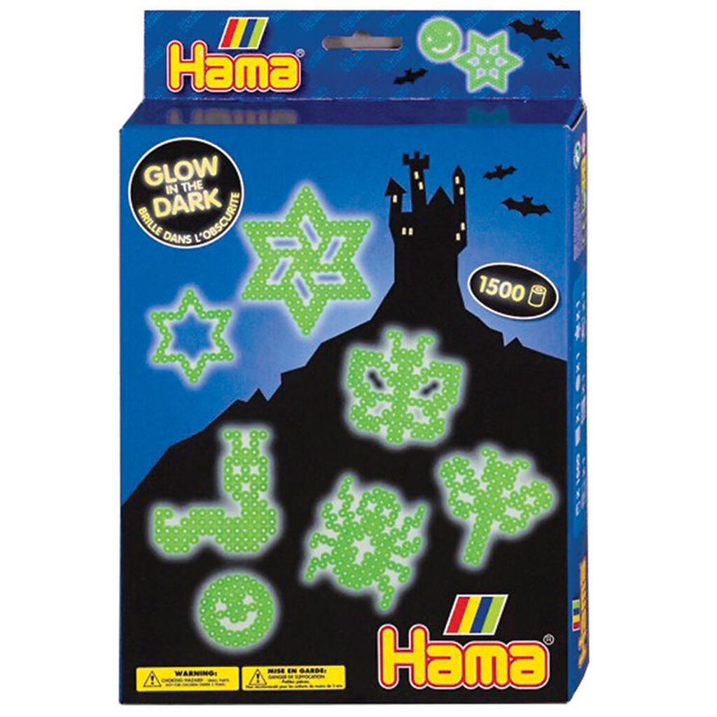 Hama Midi Gaveæske - 1500 stk - Glow in the Dark