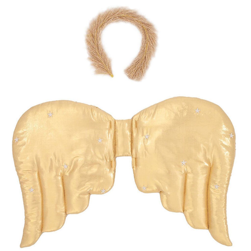 Meri Meri Udklædning - Gold Quilted Angel Wings