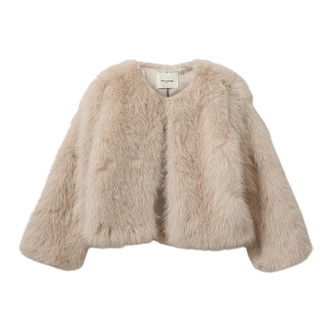 Sofie Schnoor Jakke - Imiteret Pels - FullaSY - Light Grey