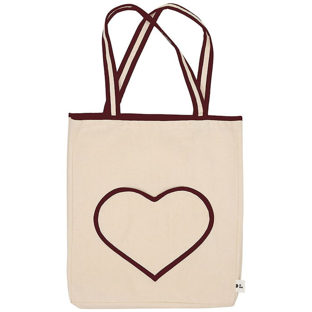 Design Letters Mulepose - In My Heart - Natural /Syrrah Burgundy