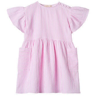 Fliink Kjole - Musselin - Ciao - Cloud Dancer m. Striber