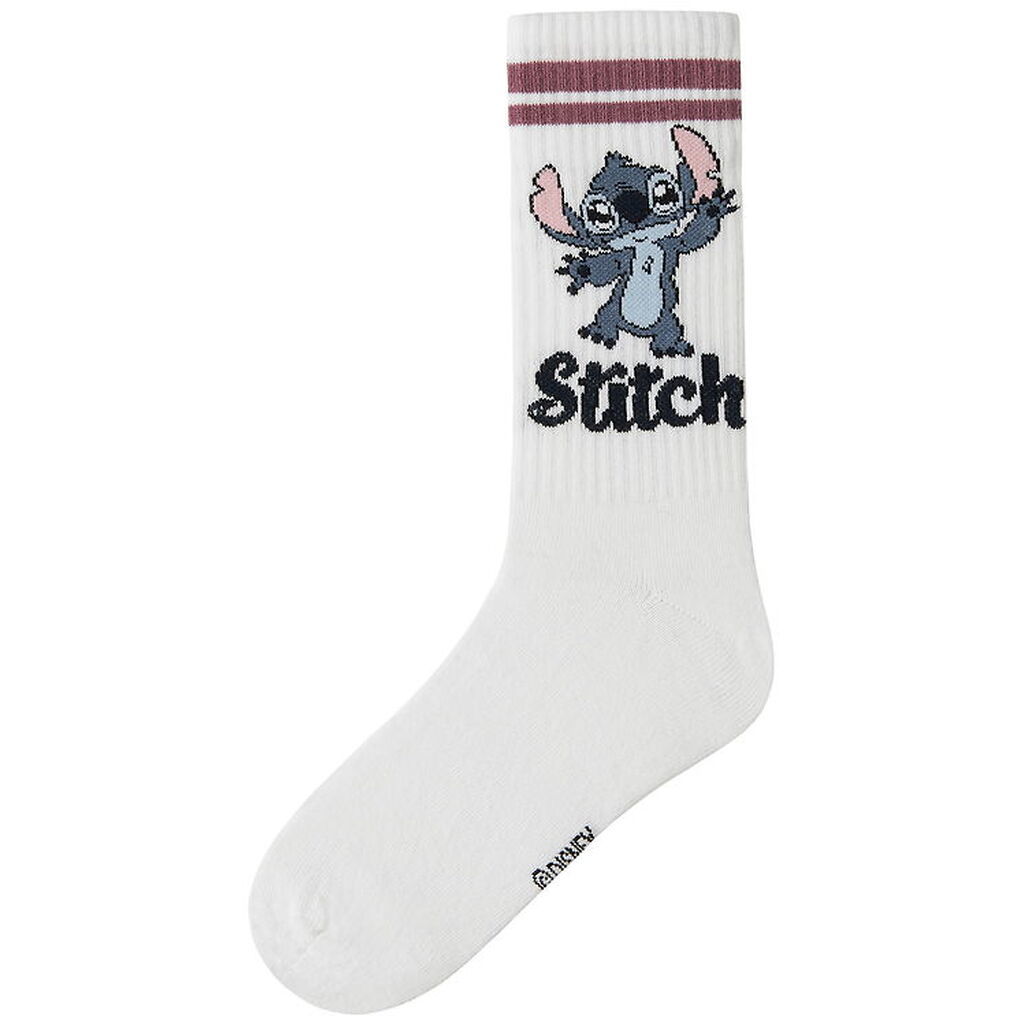 Name It Strømper - Stitch - NkfAdis - Bright White/Wild Ginger