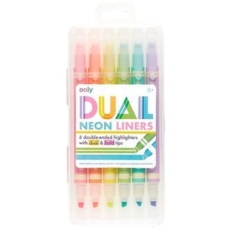Ooly Overstregningstuscher - 6 Stk - Dual Liner Neon Highlighter