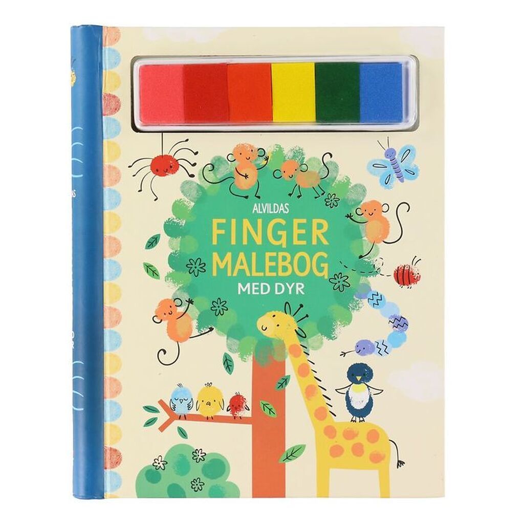 Alvilda Aktivitetsbog - Fingermalebog Med Dyr - Dansk