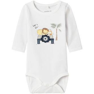 Name It Body l/æ - NbmHollow - Bright White m. Print