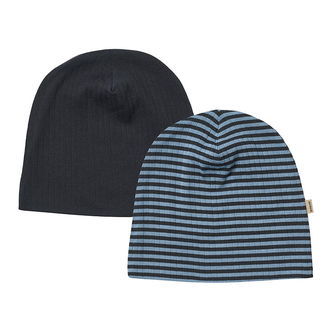 Wheat Huer - Rib 2-pak - Aidan - Bright Blue Stripe