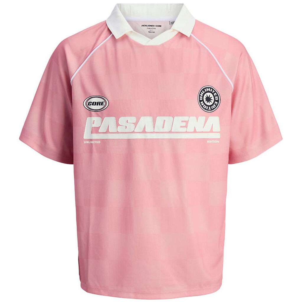 Jack & Jones Polo - JcoLido - Pink Icing/Grey Flannel