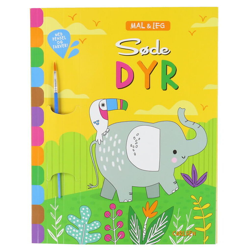 Forlaget Carlsen Malebog - Mal og leg - m. Farver og Pensel