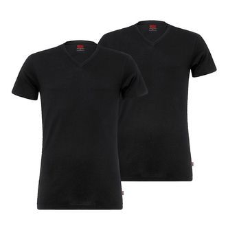 Levis T-shirt - 2-pak - V-Neck - Sort