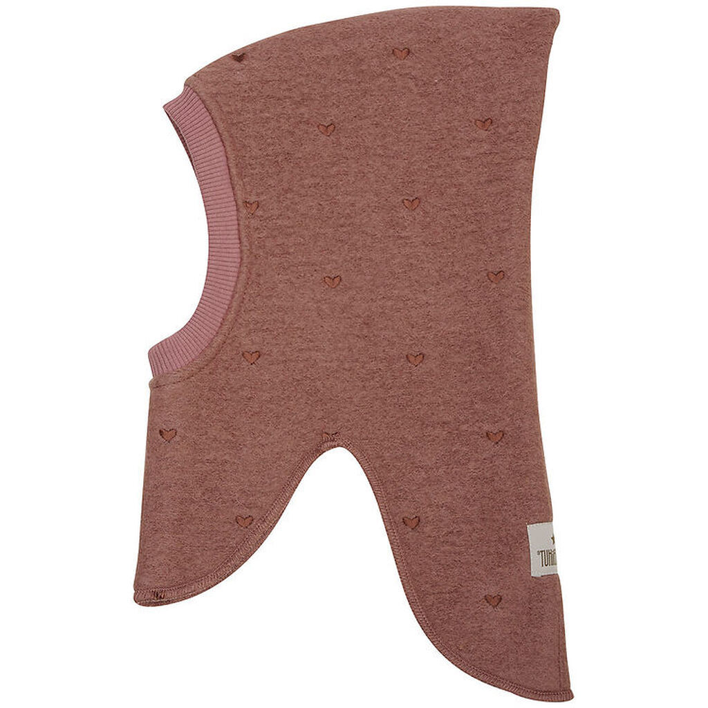 Huttelihut Elefanthue - Uld - 2-lags - Burlwood m. Hjerter