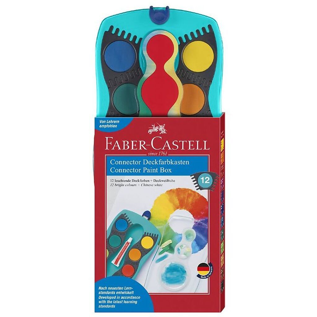 Faber-Castell Vandfarve - Connector - 12 Farver