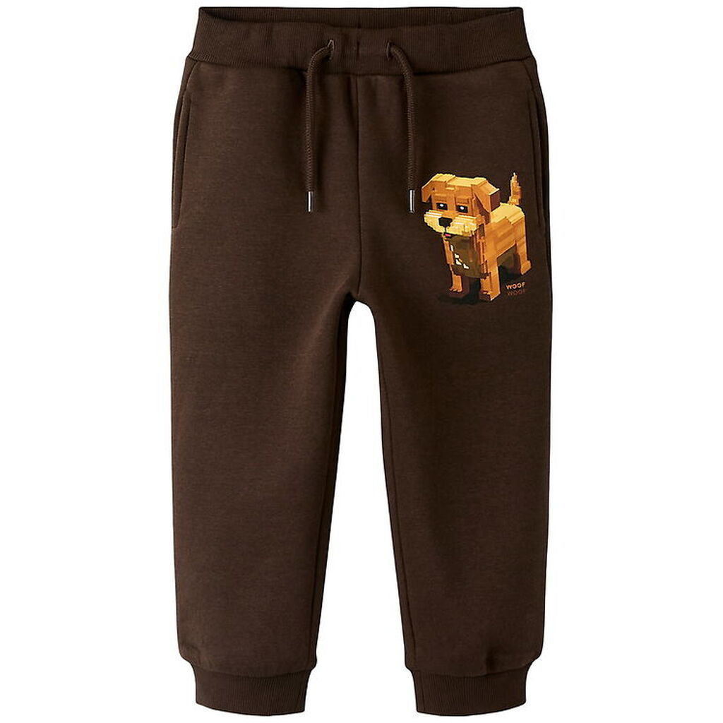 Name It Sweatpants - NmmSigurt - Seal Brown m. Hund