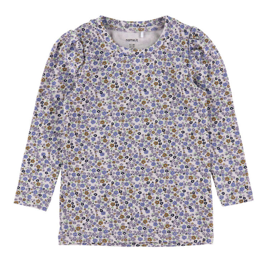 Name It Bluse - NmfTuline - Lilac Marble m. Blomster