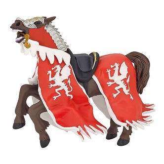 Papo Rød Drage Kongens Hest - H: 12,5 cm