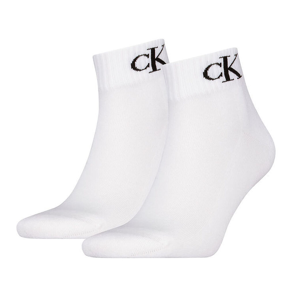 Calvin Klein Strømper - 2-pak - Hvid M/ Logo