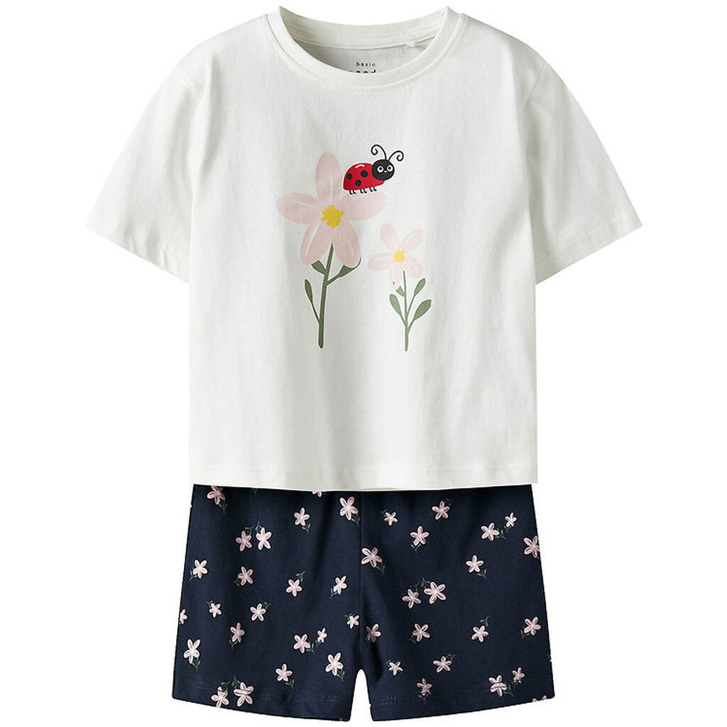 Name It Shortssæt - NmfVilinse - Bright White/Navy Blazer m. Blo