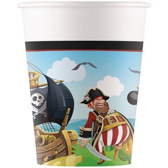 Decorata Party Papkrus - 8-pak - 200 ml - Island Pirates