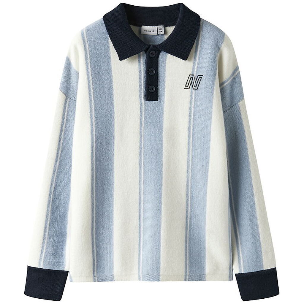 Name it Bluse - Strik - Viskoseblanding - NkmSima - Kentucky Blu