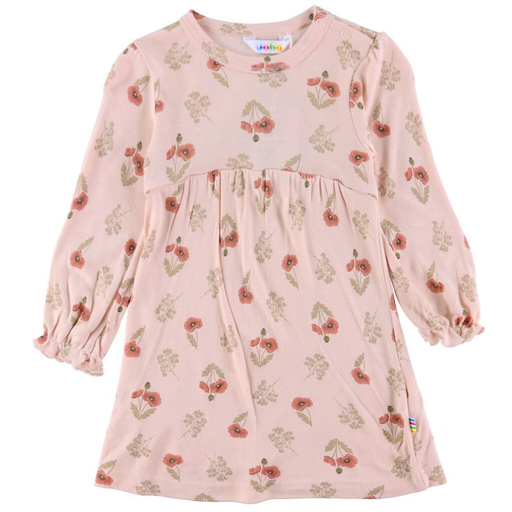 Joha Kjole - Viskose/Bambus - Lyserød m. Blomst