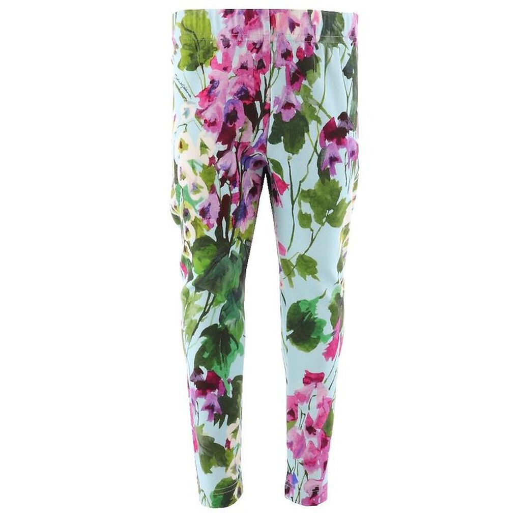 Dolce & Gabbana Leggings - Renaissance - Blå/Rosablomstret