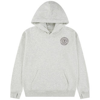 Abercrombie & Fitch Hættetrøje - Lysegråmeleret m. Print